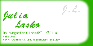 julia lasko business card